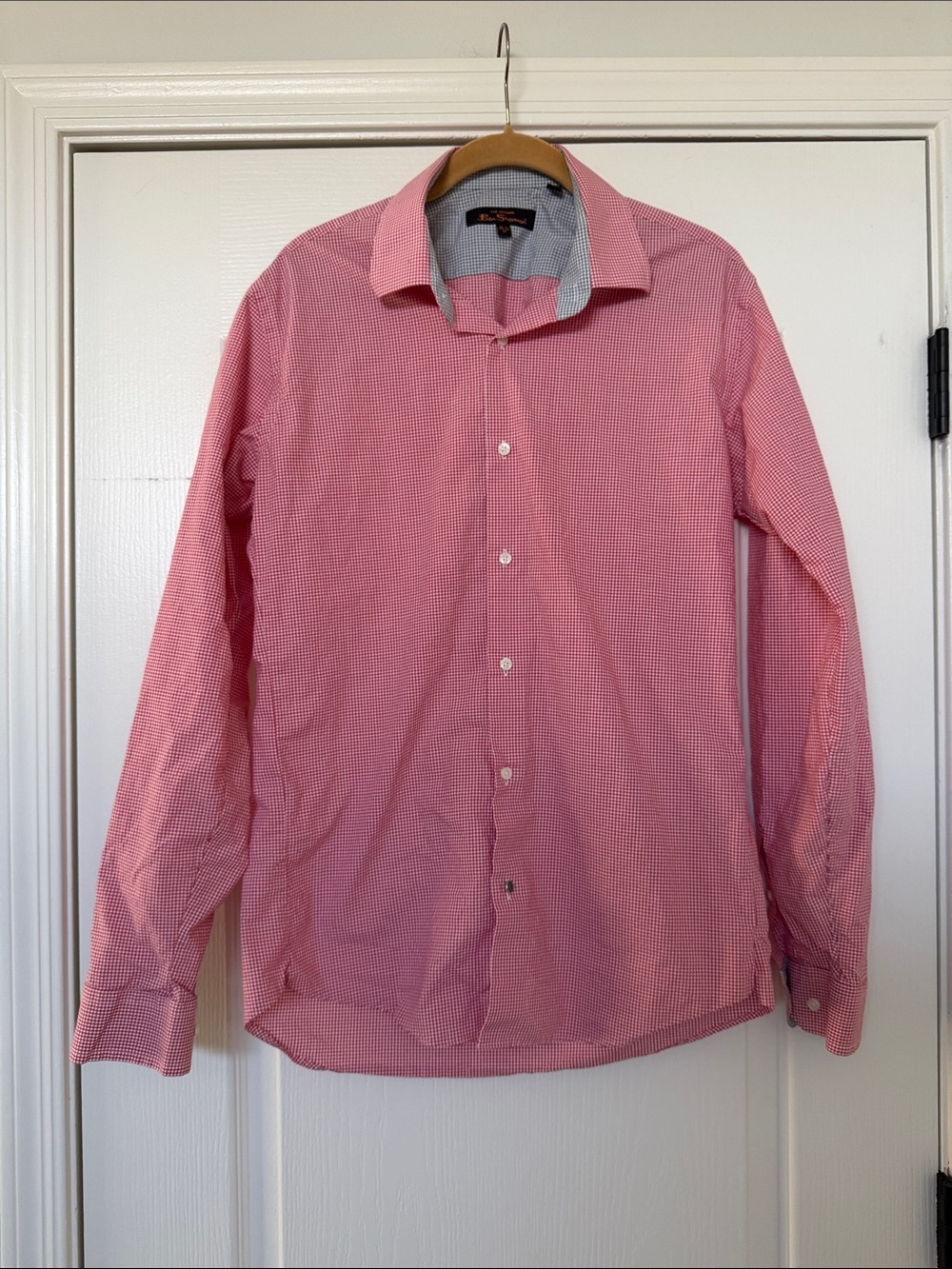 Ben Sherman Pink Micro-Check Dress Shirt